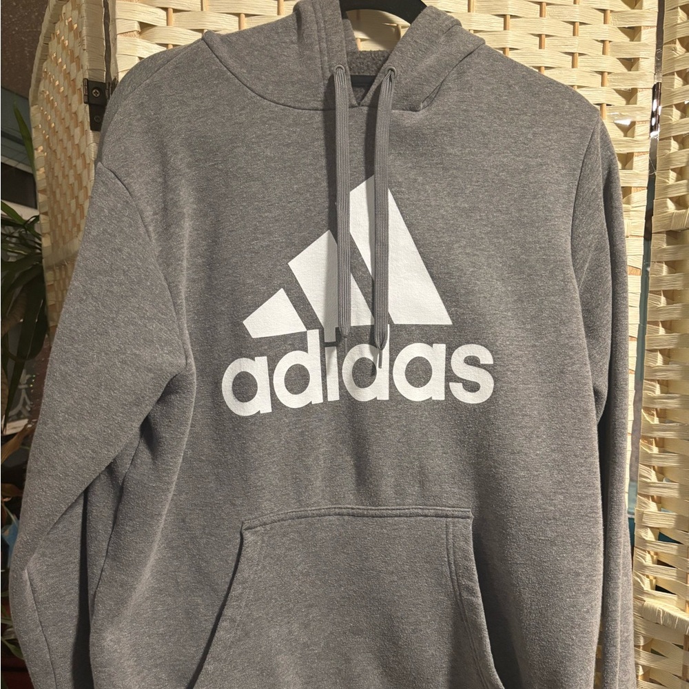 Adidas Gray Sweatshirt with Iconic Logo